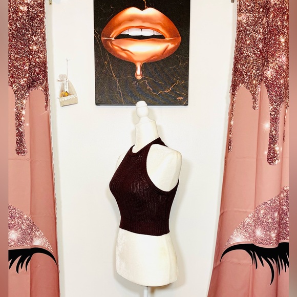 Vintage Full Tilt Sheer Sweater Tank Top - Picture 3 of 5